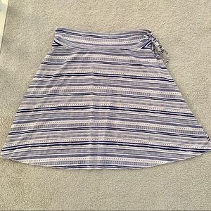 Blue and White skirt with side tie
